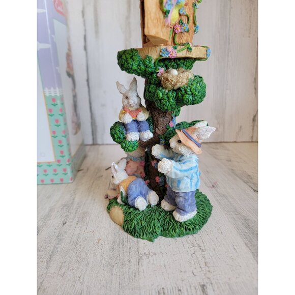 Easter collection large treehouse rabbits unique rustic decor birdhouse unique - Picture 6 of 11